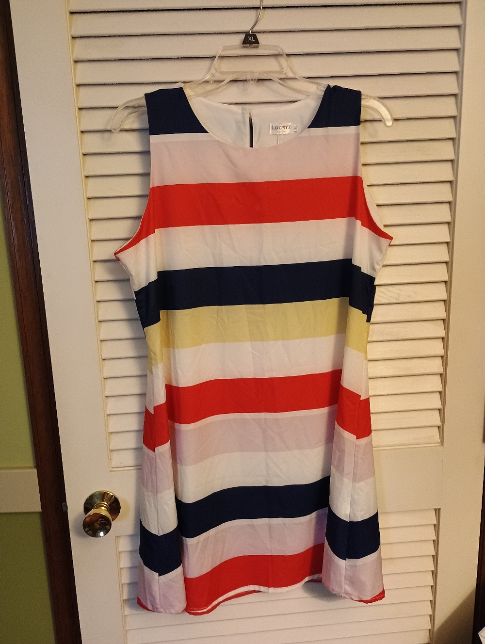 Brand New Locryz Women's Size XL Striped Sleeveless Dress -